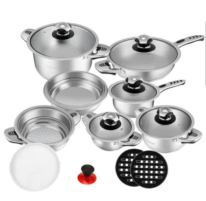 16 Pcs Stainless Steel Cookware Set