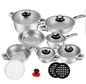 16 Pcs Stainless Steel Cookware Set