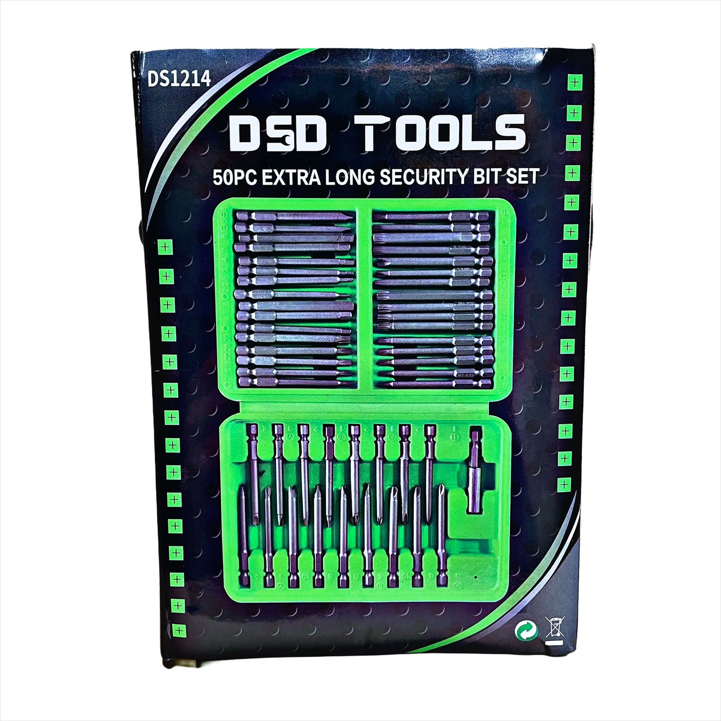 Set de bucăți de siguranță extra lung de 50 buc, Torx, Tamper, Hex, Spline