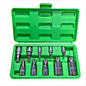 US PRO Tools 10pc Triple Square Spline Bit Sockets In Foam Tray