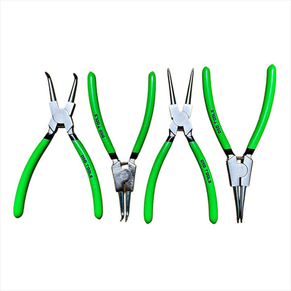 4pc 9″ Ni-Fe Finish Circlip Pliers Set In Zip Case