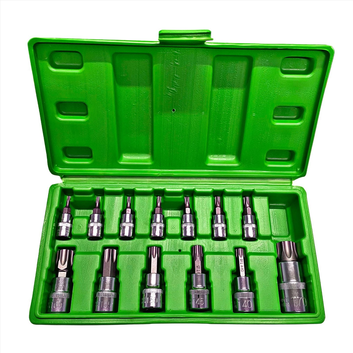 13pc Torx Star Bit Socket Set - Tamper Bit Sockets T8 - T70