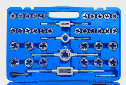 Tap and Die Set 110Pcs Metric Size M2 to M18 Bearing Steel Threading Tool