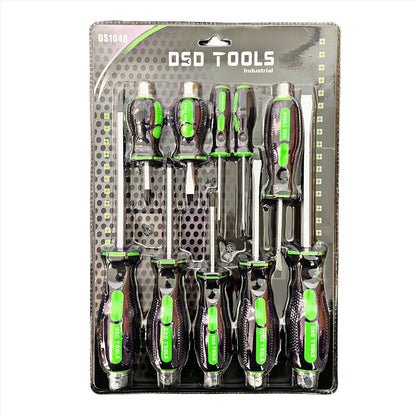 10 Piece Screwdriver Set Phillips & Slotted Tools