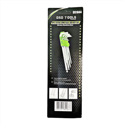 9pc Extra Long Ball Point Hex Keys Hex Set 1.5 - 10mm