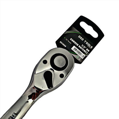 1/2" Drive Curved Offset Ratchet - 250mm Long, 72 Teeth