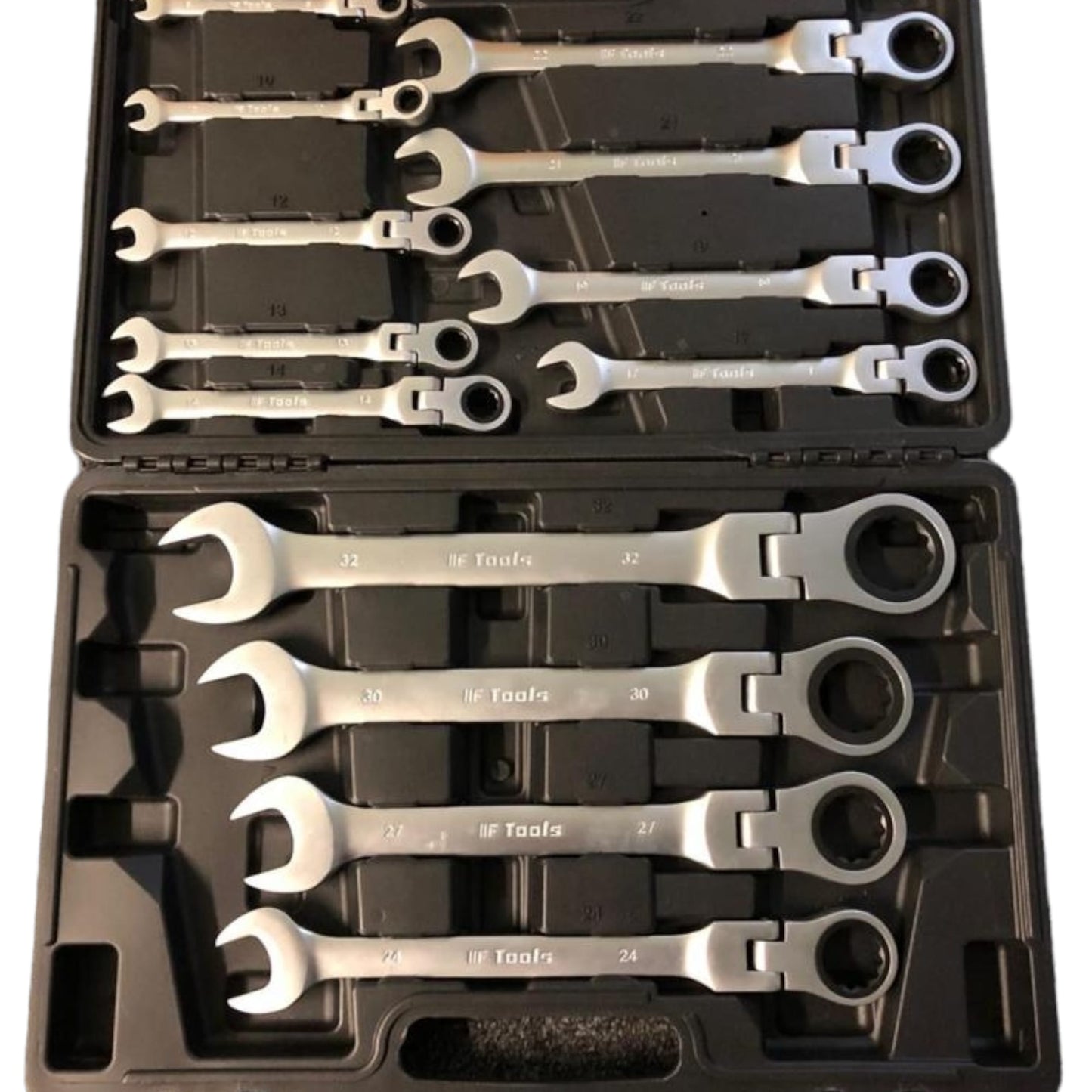 13Pcs Tool Set Ratchet Spanner Adjustable Flexible Head