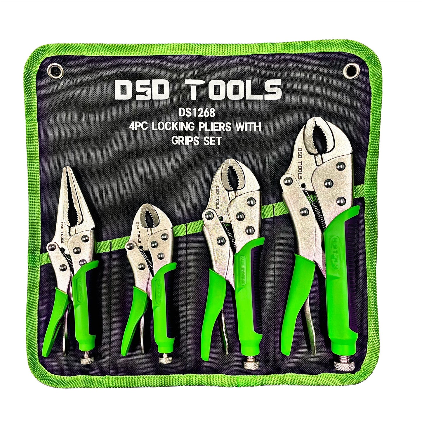 4PC Locking Mole Grips Adjustable Wrench Vice Grips Pliers