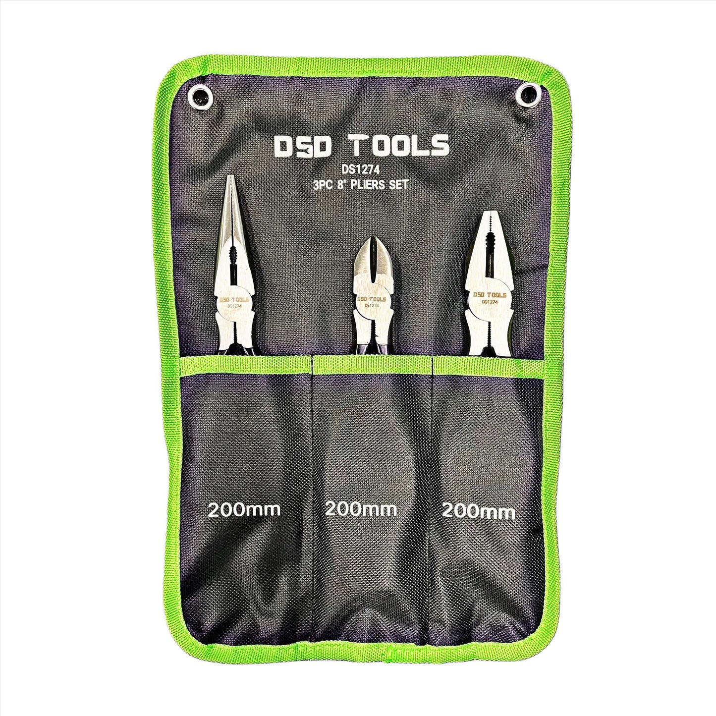 3PC 8" PLIERS SET