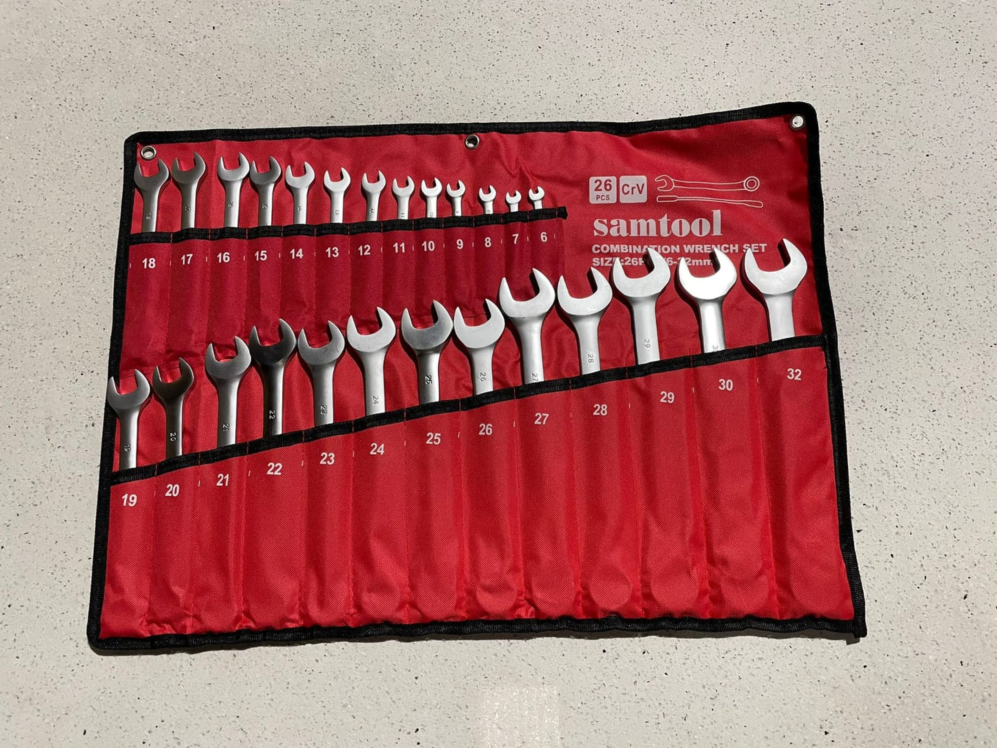 26Pcs Spanner wrench Set Drop Forged Garage Tools