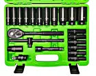 22pc 1/2" dr Deep Impact Socket Set Sockets Ratchet Wrench