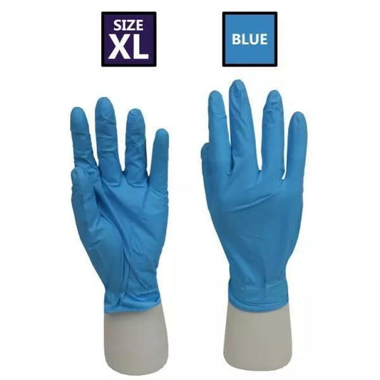 ROCKHOLD Large Nitrile Disposable Gloves Heavy Duty Latex Free Blue x100