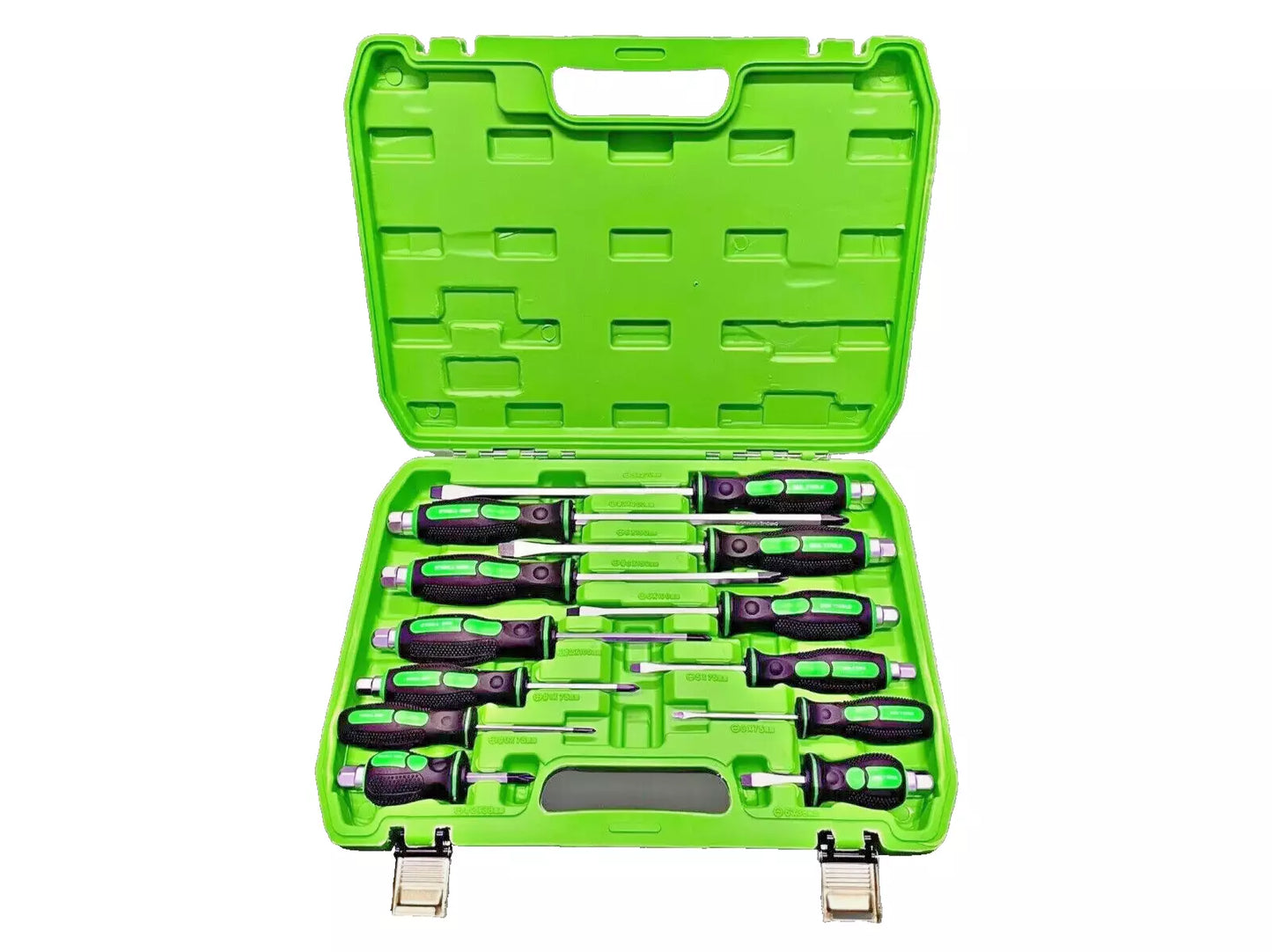 12PC Go Through Screwdriver Set Slotted + Philips