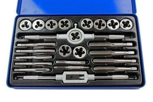 US PRO Tools 24pc UNC / UNF, Imperial, Tap And Die Thread Cutting Set NEW