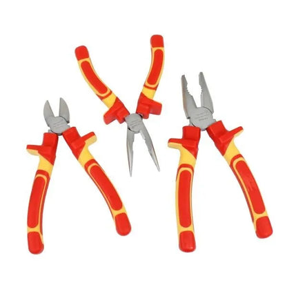 US PRO TOOLS 3 Piece Electricians Insulated VDE Pliers & Cutter Set