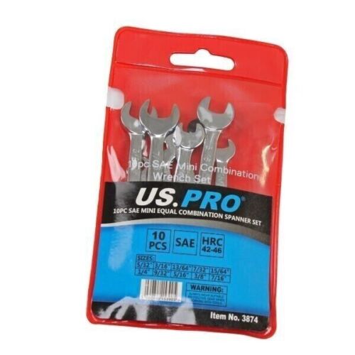 10PC SAE Mini Equal Combination Spanner Set 5/32" - 7/16"