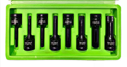 US PRO Tools 8 bucăți 1/2" Set de bucăți de șuruburi cu caneluri de impact M5 - M18 