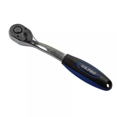 US.PRO 1/2" Drive Curved Offset Ratchet - 250mm Long, 72 Teeth