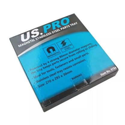 US PRO Jumbo Magnetic Stainless Steel Parts Tray 10.5 x 11.5"