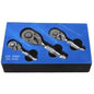 US Pro Tools Set de 3 bucăți cu clichet cu priză stubby, antrenare 1/4" 3/8" 1/2" 