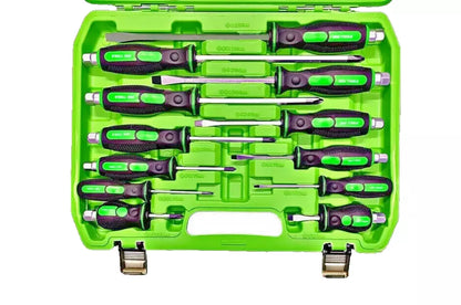 12PC Go Through Screwdriver Set Slotted + Philips