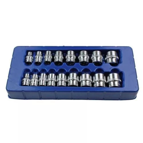 US PRO Tools 17pc 3/8 Dr Shallow Sockets 12 Point 8 - 24mm