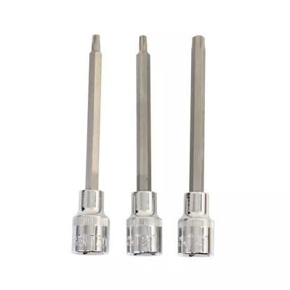 1/2" Dr 9 Piece 140mm Long Torx Star Bit Sockets Set T27 - T70 Tool