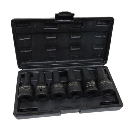 US PRO Tools 6 bucăți 3/4" dr Impact hexagonal set de duse șuruburi 14 - 27 mm 