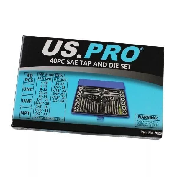 US PRO 40buc SAE/Imperial Tap And Die Set