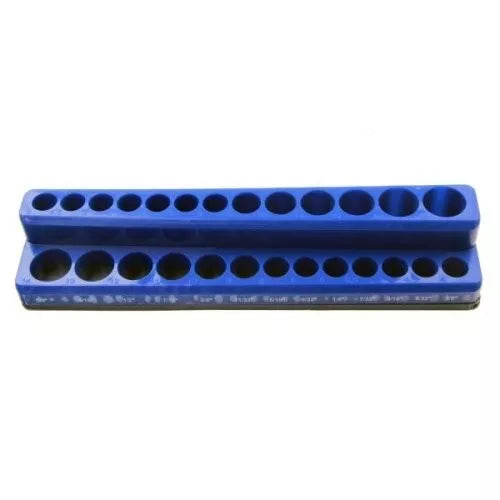 26 Piece Magnetic Socket Organiser For 1/4" Drive Metric & SAE