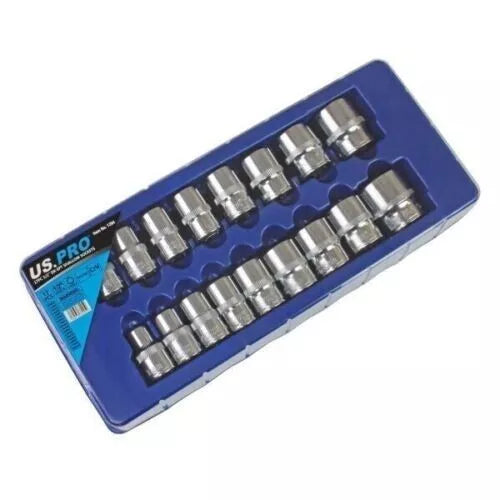 17pc 1/2 dr Shallow Sockets 6 point 10-30mm