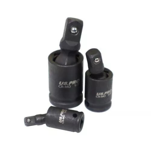 US PRO Tools Set de 3 bucăți Impact Universal Wobble Joint 1/4", 3/8", 1/2" Drives 