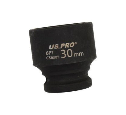 US PRO TOOLS 1/2" DR 30mm 6PT Impact Socket Euro Style